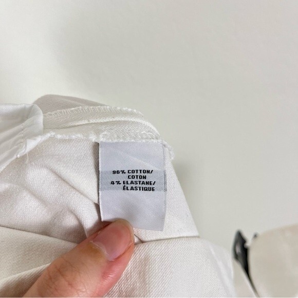 Lafayette 148 New York Cloth Cropped Bleecker Ankle White Pants- Size 8 - Picture 8 of 8